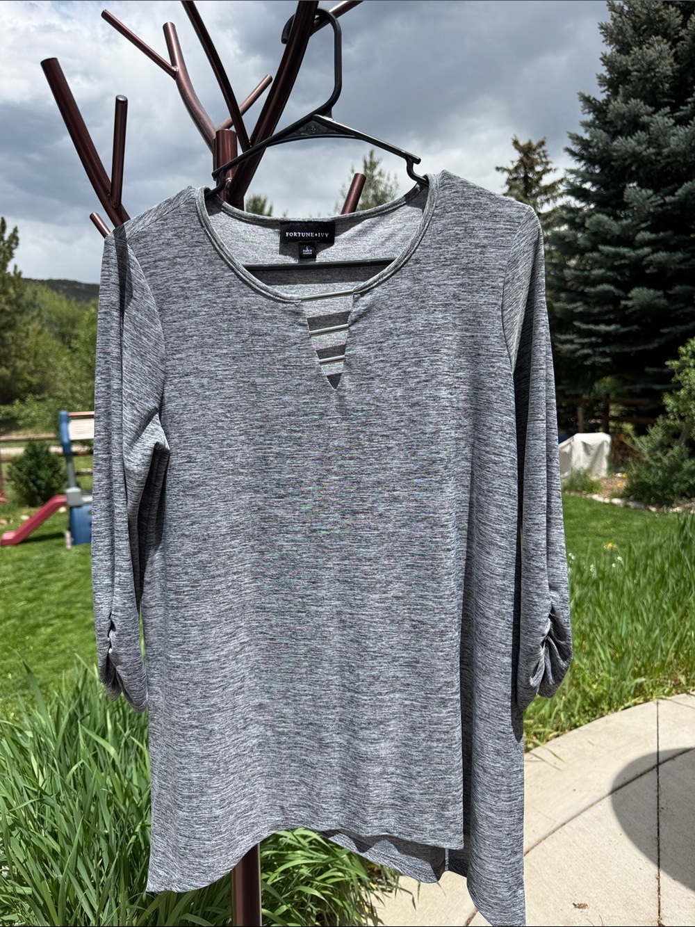 Fortune and Ivy asymmetric top from Stitch Fix